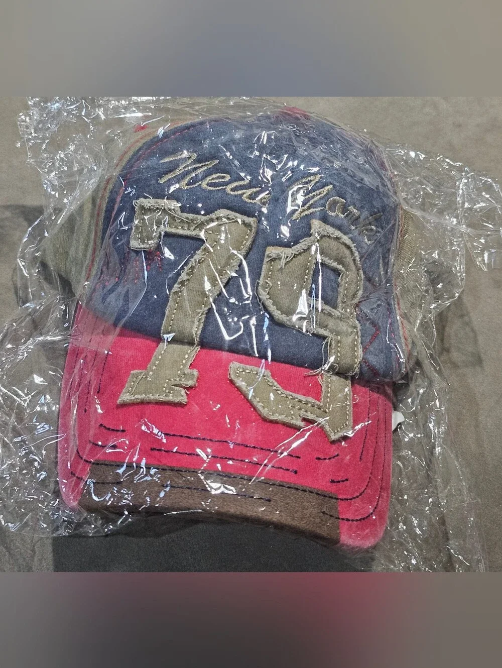 Men & Women's Vintage Hat, Adjustable Blue and Pink Baseball Cap - NWOT